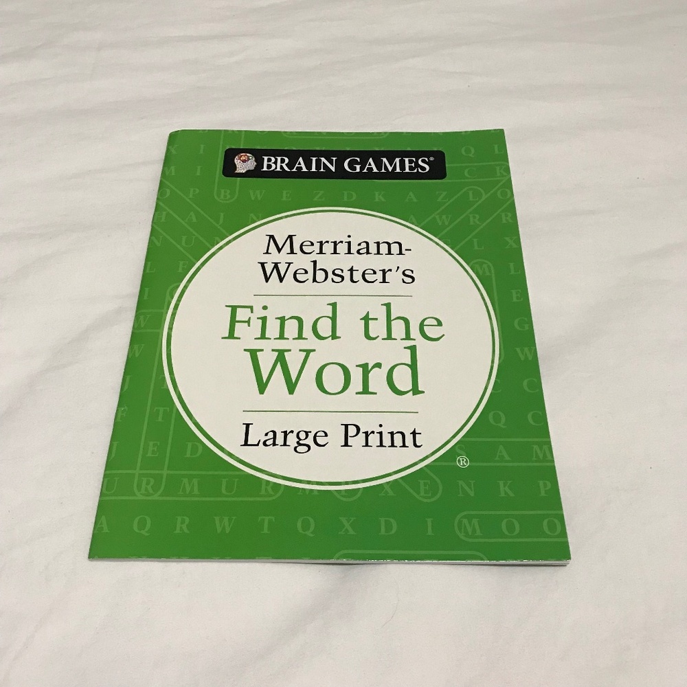 📚3/$35 NEW Brain Games Merriam Webster's Find the Word Puzzles Large Print Book